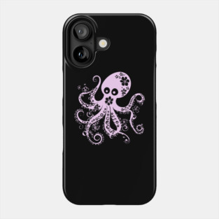 Floral Octopus – Aesthetic Sea Creature with Style Phone Case