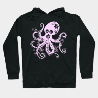 Floral Octopus – Aesthetic Sea Creature with Style Hoodie