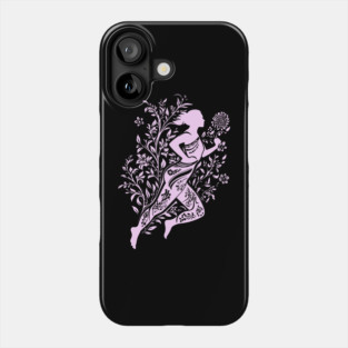 Floral Runner Girl – Graceful Movement Meets Art Phone Case