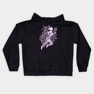 Floral Runner Girl – Graceful Movement Meets Art Kids Hoodie