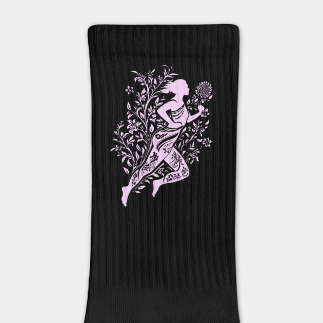 Floral Runner Girl – Graceful Movement Meets Art by TuncGK