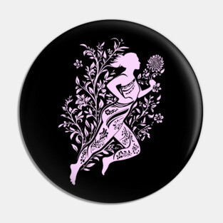 Floral Runner Girl – Graceful Movement Meets Art Pin