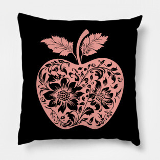Floral Apple – Aesthetic Fruit with Artistic Touch Pillow