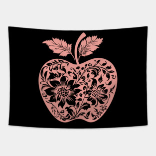 Floral Apple – Aesthetic Fruit with Artistic Touch Tapestry