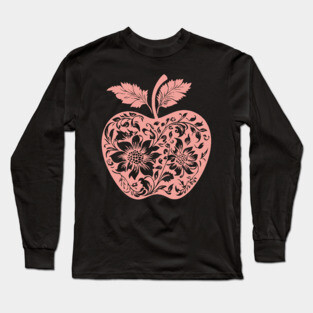 Floral Apple – Aesthetic Fruit with Artistic Touch Long Sleeve T-Shirt