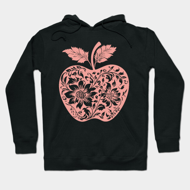 Floral Apple – Aesthetic Fruit with Artistic Touch Hoodie by TuncGK