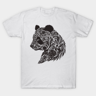 Floral Panda – The Cutest Bear Meets Botanical Elegance T-Shirt