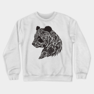 Floral Panda – The Cutest Bear Meets Botanical Elegance Crewneck Sweatshirt