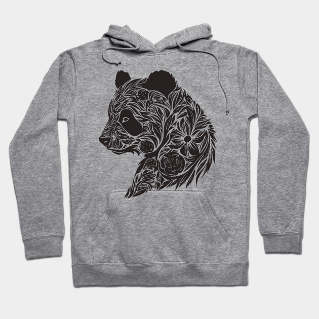 Floral Panda – The Cutest Bear Meets Botanical Elegance Hoodie by TuncGK