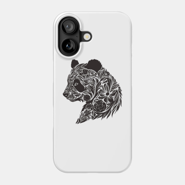 Floral Panda – The Cutest Bear Meets Botanical Elegance Phone Case by TuncGK