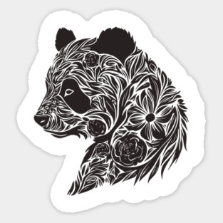 Floral Panda – The Cutest Bear Meets Botanical Elegance Magnet