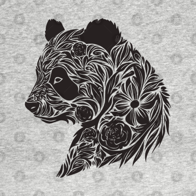 Floral Panda – The Cutest Bear Meets Botanical Elegance by TuncGK