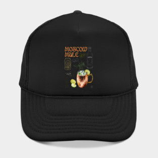 Moscow Mule Cocktail Recipe Vintage Chalkboard Bar Art Hat