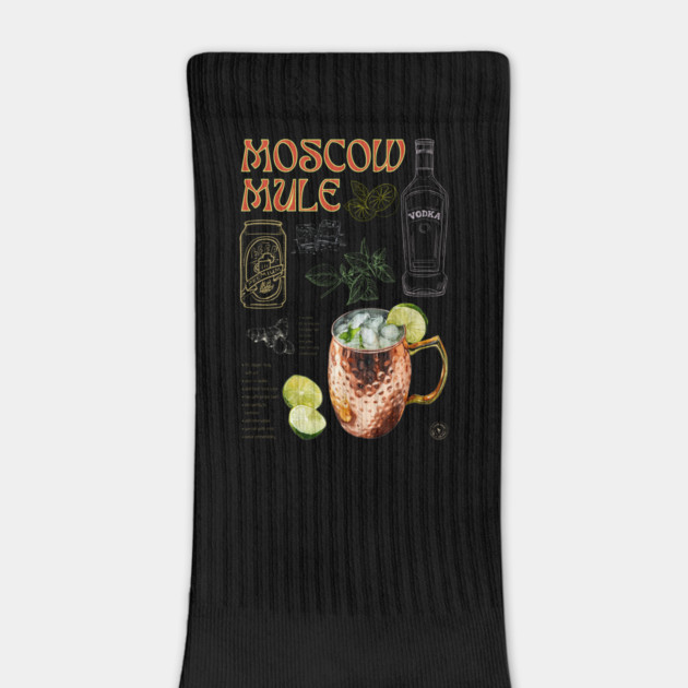Moscow Mule Cocktail Recipe Vintage Chalkboard Bar Art by TuncGK