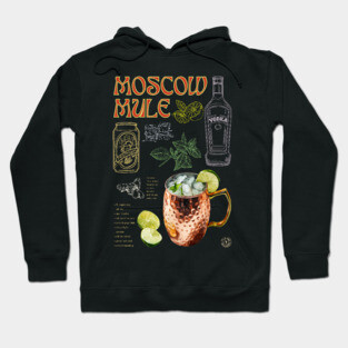 Moscow Mule Cocktail Recipe Vintage Chalkboard Bar Art Hoodie