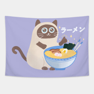 Ramen Cat Tapestry