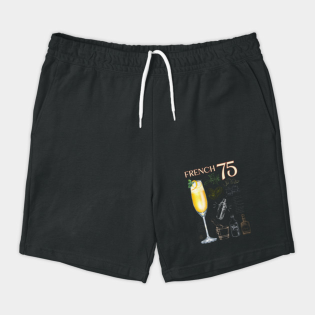 French 75 Cocktail Recipe Vintage Chalkboard Art for Mixology Lovers by TuncGK