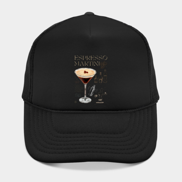 Elegant Espresso Martini Cocktail Recipe Vintage Chalkboard Art by TuncGK