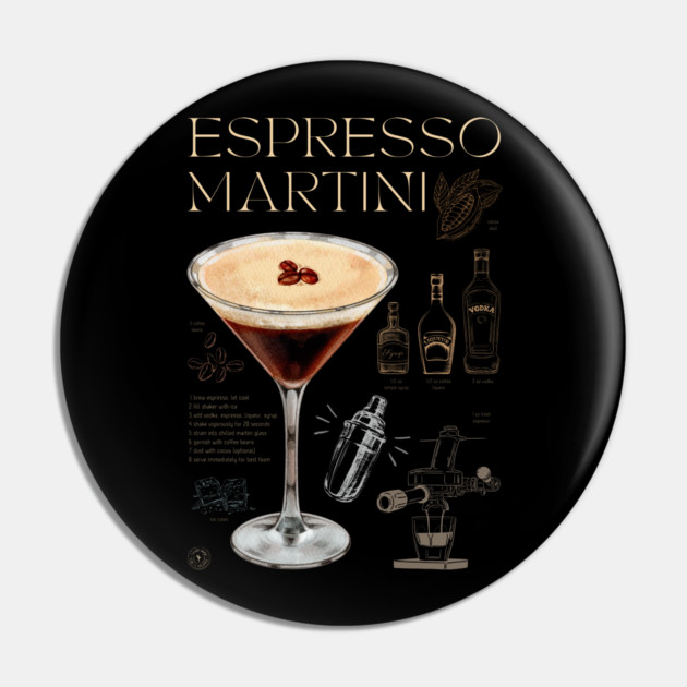 Elegant Espresso Martini Cocktail Recipe Vintage Chalkboard Art Pin by TuncGK