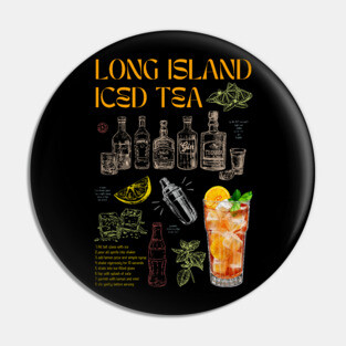Vintage Long Island Iced Tea Cocktail Recipe Chalkboard Art Pin