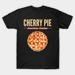Classic Cherry Pie American Diner Food Illustration T-Shirt