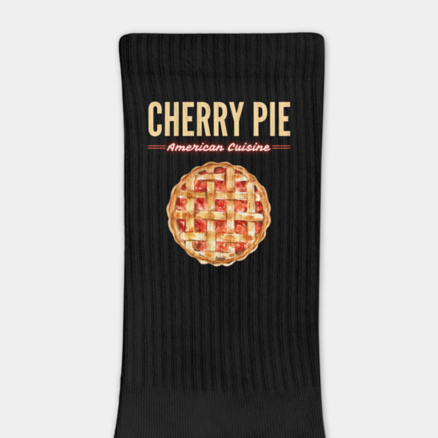 Classic Cherry Pie American Diner Food Illustration by TuncGK