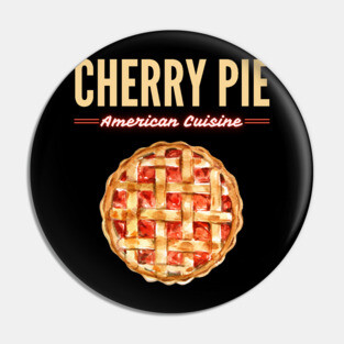 Classic Cherry Pie American Diner Food Illustration Pin