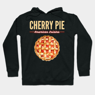 Classic Cherry Pie American Diner Food Illustration Hoodie
