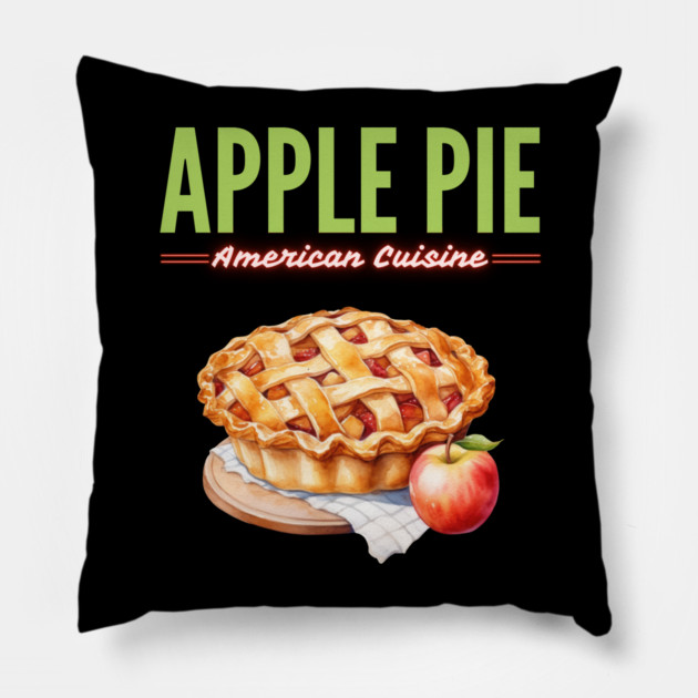 Homemade Apple Pie American Diner Food Vintage Artwork Pillow by TuncGK