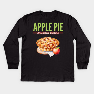 Homemade Apple Pie American Diner Food Vintage Artwork Kids Long Sleeve T-Shirt