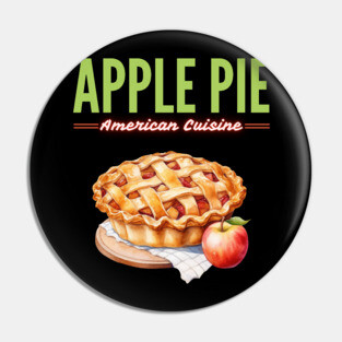 Homemade Apple Pie American Diner Food Vintage Artwork Pin