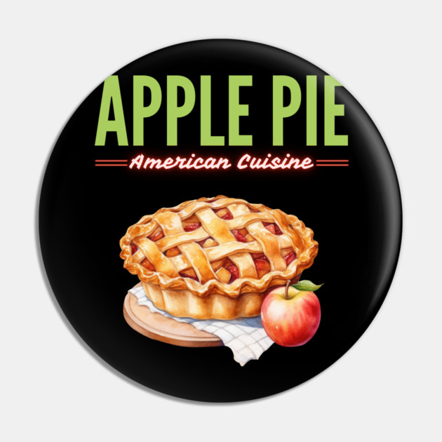 Homemade Apple Pie American Diner Food Vintage Artwork Pin by TuncGK