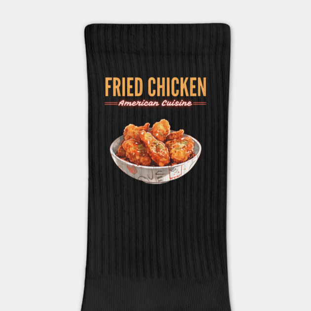 Crispy Fried Chicken American Comfort Food Retro Illustration by TuncGK