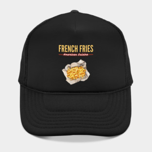 Golden French Fries Retro Diner Food Art Hat