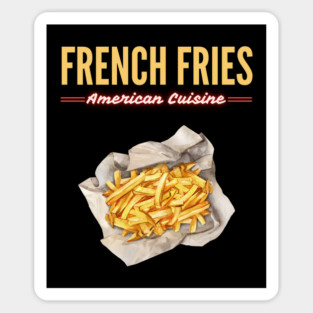 Golden French Fries Retro Diner Food Art Magnet