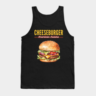 Juicy Cheeseburger American Diner Classic Vintage Design Tank Top