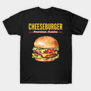 Juicy Cheeseburger American Diner Classic Vintage Design T-Shirt
