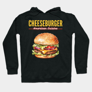 Juicy Cheeseburger American Diner Classic Vintage Design Hoodie