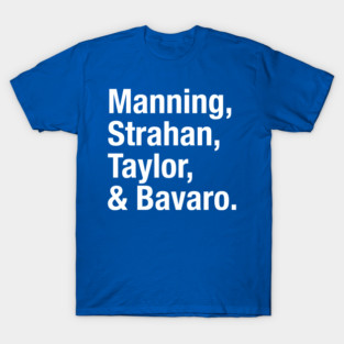 New York Giants Legends Manning Strahan Taylor Bavaro T-Shirt