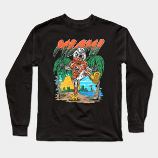 Miami Skeleton Long Sleeve T-Shirt