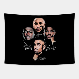 Saquon Barkley, Jalen Hurts, A. J. Brown & DeVonta Smith Records Tapestry