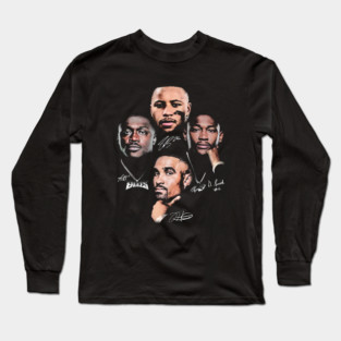Saquon Barkley, Jalen Hurts, A. J. Brown & DeVonta Smith Records Long Sleeve T-Shirt