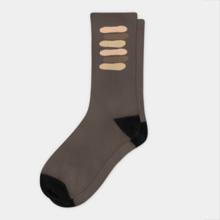 Boho Earthy Tones Abstract Palette Socks