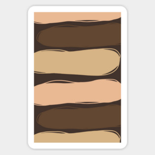 Boho Earthy Tones Abstract Palette Sticker