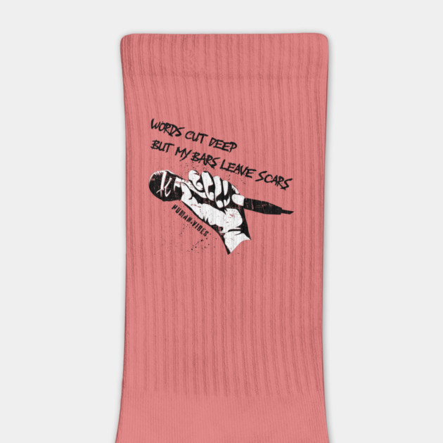 Street Art Grunge Graffiti: Words Cut Deep, But My Bars Leave Scars by Jiyoun's Store 1