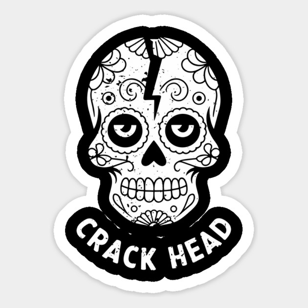 Crack Head Sugar Skull Dia De Los Muertos Pun Humor Magnet by Anticorporati