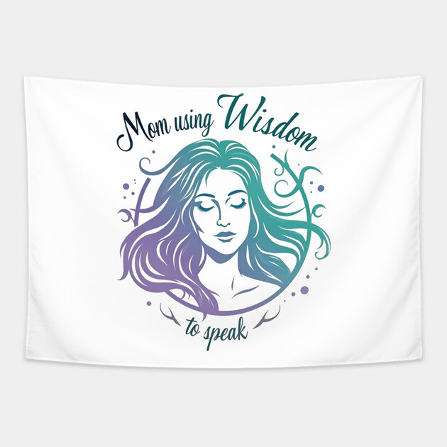 Christian Mom – She Speaks with Wisdom and Faith (Proverbs 31 Inspired) Tapestry by Rox