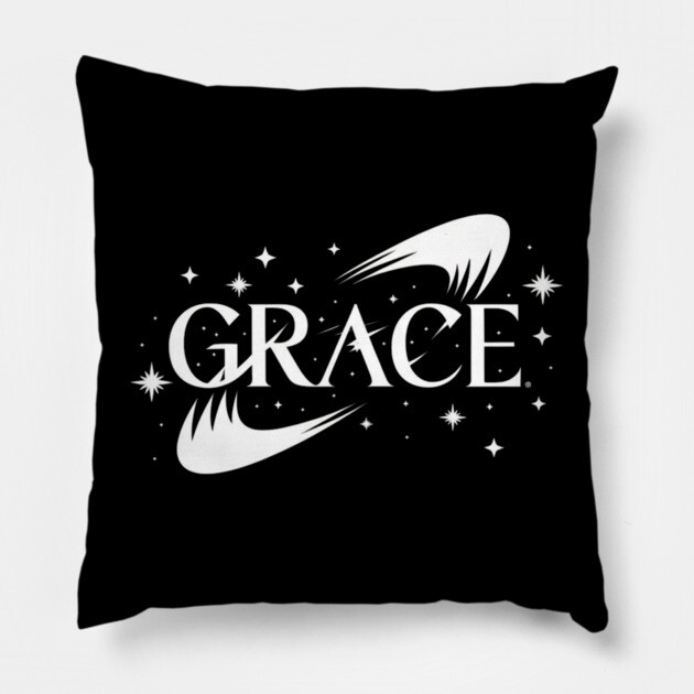 Grace: Divine Light in the Stars Pillow by Rox