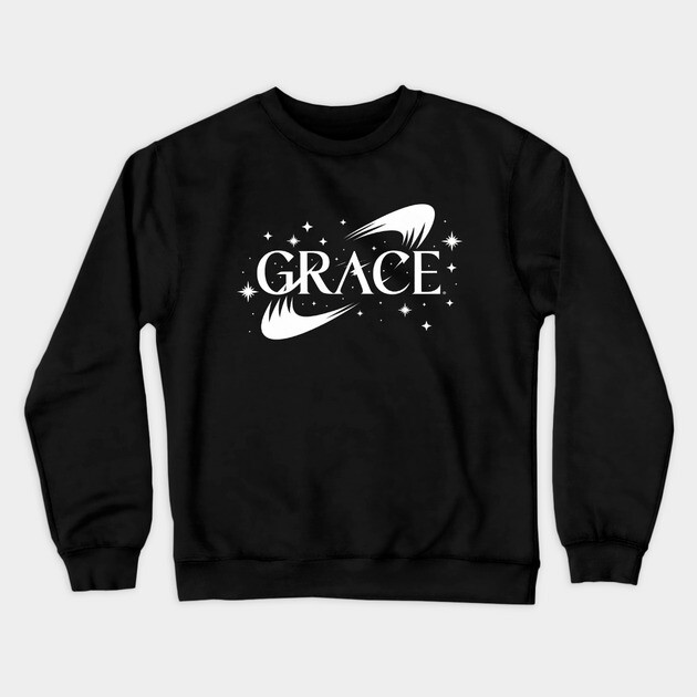 Grace: Divine Light in the Stars Crewneck Sweatshirt by Rox