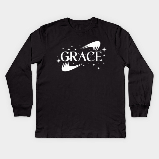 Grace: Divine Light in the Stars Kids Long Sleeve T-Shirt by Rox